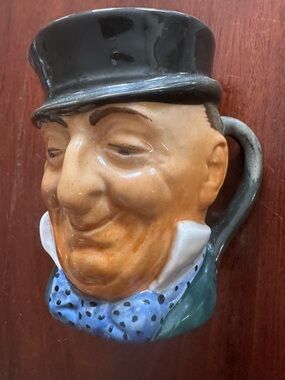 Royal Doulton Character Jug in Black, Tan and Blue